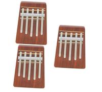 HEMOTON 3pcs Kalimba Thumb Piano Tones Reddish Brown Instrument for Boys and Girls Finger Piano for Beginners Music Toy for Home Enjoyment