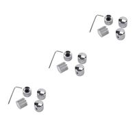 HEMOTON 3pcs Metal Dome Tone Knobs for Electric Guitar Redwood Precision Volume Control Hexagon Screws Lock for Guitar Effect Pedal