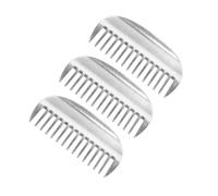 HEMOTON 3pcs Pet Grooming Comb Ergonomic Wide Tooth Brush for Cats Dogs Horses Double Sided Deshedding Tool for Removing Tangles and Loose Hair Polished Finish for Comfort