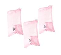 HEMOTON 3pcs Pink Mesh Drawstring Ballet Pointe Shoe Bags Breathable Dance Shoe Organizer for Ballet Dancers Storage Pouch for Travel Studio and Outdoor Use