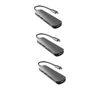 HEMOTON 3pcs Port Usb Hub Type-c Usb Hub Multi-function Adapter for Computer Accessories