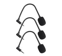 HEMOTON 3pcs Portable Microphone Set for Computer and Phones Includes 2-pole Mono 3-pole Stereo and 4-pole Pin Options for Home Office Use