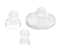 HEMOTON 3pcs Powder Press Stamp Tool for Blusher and Eyeshadow, Compact Plastic Makeup Powder Pressing Tool with Neat Storage, for DIY and Travel Use by Beauty Enthusiasts