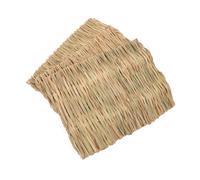 HEMOTON 3pcs Rabbit Grass Straw Mat Bunny Woven Straw Mat for Hay Foraging Bedding Guinea Pig Hamster