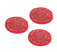 HEMOTON 3pcs Religious Rounded Mat Delicate Sound Bowl Mat Religious Prop Sound Bowl Cushion for Prayer Thick Padded Meditation Use