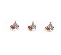 HEMOTON 3pcs Rotary Potentiometer Control Knobs Guitar Potentiometer Bk Mini Long Knurled Guitar