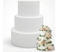 Hemoton 3pcs Round Cake Dummies,Fake Cake Dummy Foam Models Set