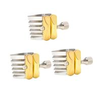 HEMOTON 3pcs Saxophone Clip Stainless Steel Fastener for Alto and Tenor Sax Mouthpieces and Lightweight Easy Installation Unique Design for Enhanced Performance and Stability