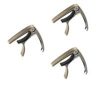 HEMOTON 3pcs Single-handed Guitar Capo Snake Pattern Quick Release Tuning Accessory for Acoustic and Electric Guitars Clamp for Folk Instruments String Hold