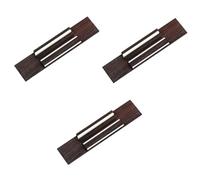 HEMOTON 3pcs String Ukulele Bridge Replacement Bone Saddle for Enhanced Sound Pre-drilled for Easy Installation for Diy Ukulele Projects Elegant Coffee Finish