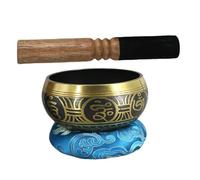HEMOTON 3pcs Tibetan Singing Bowl Meditation Set Mallet Cushion Yoga Bowl Prayer Relaxing Music