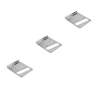 HEMOTON 3pcs Top-loading Chrome Bridge Plate for Tl String Electric Guitar Easy Installation for Full Humbucker Pickups Finish