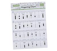 HEMOTON 3pcs Trumpet Chord Learning Guide Reference Chart Poster for Novice Beginners Assorted Practice Charts for Trumpet Players Random Color