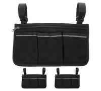 HEMOTON 3pcs Wheelchair Storage Bag Adjustable Strap Reflective Strip for Walker Rollator Electric Scooter for Phone Bottle Sunglasses