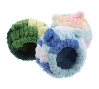 HEMOTON 3pcs Winter Warm Bird Nest Plush Hanging Bird Hammock Bed for Parakeet Cockatiel Conure Lovebird and Pets Soft Insulated Snuggle Hut for Cage Travel-friendly African Grey Nest Cozy