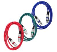 HEMOTON 3pcs Xlr Male to Female Cable Pin Coiled Microphone Wire Xlr Microphone Cord for High-end Equipment