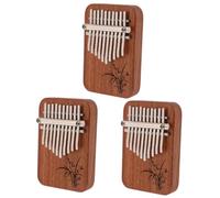 HEMOTON 3sets Mini Thumb Piano Kalimba Portable Note Musical Instrument for Beginners and Boys and Girls Lightweight Handheld Kalimba for Music Practice and Play