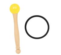 HEMOTON 3sets Singing Bowl Mallet Rubber and Wooden Handle Portable and Lightweight for Beginners and Professionals for Meditation and Music Therapy Sessions