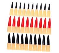 HEMOTON 3sets Zombie Finger Nail Props Halloween Costume Accessories Black Red Fingernails for Witch Wizard Zombie Themes Lightweight Vinyl Material for Easy Carrying