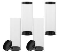 Hemoton 4-Pack Clear Golf Ball Tubes with Caps Portable Plastic Golf Ball Holder Storage Box for Home and Shop Display Compact Carrier Case