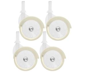 HEMOTON 4-pack Replacement Wheels for Baby Walkers And Strollers, Universal Front Swivel Casters for Walker Parts, Easy to Install Smooth Rolling for Infant Walking