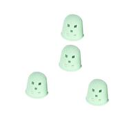 HEMOTON 4 Pcs Cyan Silicone Guitar Finger Guards Large Size Finger Caps Set for Ukulele Electric Guitar Mandolin Fingertip Protectors and Playing Comfort
