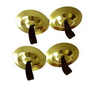 HEMOTON 4 Pcs Pure Copper Finger Cymbals Set and Adults, Mini Percussion Hand Cymbals Musical Instruments for Dance, Party, and Practice