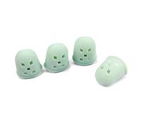 HEMOTON 4 Pcs Silicone Guitar Finger Covers Green Snug-fit Finger Guards Easy to Put and Take off Protective Guitar Fingertip Caps for Ukulele Mandolin Beginners