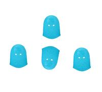 HEMOTON 4 Pcs Silicone Guitar Finger Guards Caps for Mandolin and Banjo, Comfortable and Easy to Put and Take, Blue Fingertip Protectors for Guitarists and Beginners