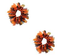 HEMOTON 4 Pcs Small Elastic Decorative Dog Collars with Pom Poms for Halloween Party Holiday Dress Costume Birthday Pet Collar for Small Dogs