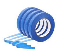 HEMOTON 4 Rolls Blue Masking Tape for Painting 18mm X 50m Crepe Paper