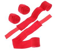HEMOTON 4 Rolls Boxing Hand Wraps Durable Sweat Absorbing Wrist Straps for Training Kickboxing and Cotton Material Elastic Cushion Red Wraps