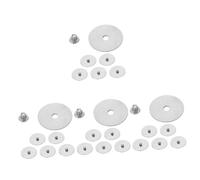 HEMOTON 4 Sets Replacement Flute Gasket Kit Fixing Washers and Fastening Screws for Flute Repair Includes Stainless Steel for Musical Instruments