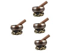 HEMOTON 4 Sets Singing Bowl Mallet for Unique Bowl Meditation Buddhism Design for Yoga Matters and Home Decorative Sound Random Color
