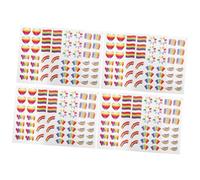 HEMOTON 4 Sheets Rainbow Pride Stickers Face Decals for Body and Objects Self-Adhesive Rainbow Sticky Decal Safe and Fun LGBTQ Accessories for Parties and Celebrations