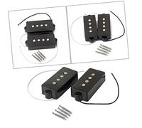 HEMOTON 4 String Bass Pickup Set Bridge Neck Pickups for Bass Guitar Gmb11 High Harmonics Feedback-free