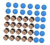 HEMOTON 40 Pcs Pool Cue Tips Replacement Red and Blue Leather Billiard Cue Tips High Hardness Pool Stick Fitting for Practice and Repair