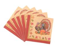 HEMOTON 40pcs Disposable Thanksgiving Napkins for Party with Creative Turkey Shape, Highly Absorbent Paper Napkins, Premium Quality Feel, for Birthday or Anniversary Party Use