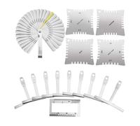 HEMOTON 47pcs Guitar Measuring Tool Complete Luthier Repair Kit Shaped Rulers String Height Ruler Radian Rule for Guitar Maintenance Projects