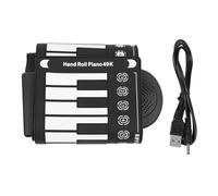 HEMOTON 49-key Portable Keyboard Digital Piano with Weighted Keys Foldable Piano Keyboard with Dust Cover
