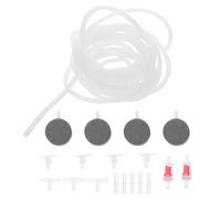 HEMOTON 4ft Aquarium Airline Tubing Kit with Check Valve, Air Stones, Suction Cups, and Plastic Connectors - Oxygen Pipe Set for Fish Tank Air Pump Accessories, Suitable for Freshwater