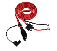 HEMOTON 4m SAE Extension Cable Fuse Ring Terminal Harness Battery Power Supply Cable for Solar Panel Motorcycle Car Battery Charger