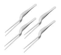 HEMOTON 4pcs 304 Stainless Steel Curved Ear Tweezers for Earwax Removal, Manual Earwax Remover Tool with Curved Tips, Household and Travel Ear Cleaning Instrument