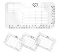 HEMOTON 4pcs Addressing Guide Stencil Plastic Envelope Letter Template, Mixed Pattern 4 Design Styles, Draw Fonts and Guide Letters, for Scrapbooks and Postcards