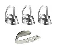 HEMOTON 4pcs Adjustable Thumb Index Ring Plectrums Ukulele Guitar Banjo Thumb Picks Stainless Steel Easy to Fit and Comfortable