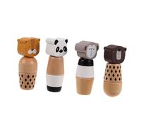 HEMOTON 4pcs Animal Building Blocks Screw for Montessori Fine Motor Skills Development Creative Puzzle Matching Game for Safe Educational Early Learning