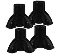 HEMOTON 4pcs Anti-Skid Walking Stick Tips 19mm Diameter Rubber Crutch Foot Pads Cane Replacement Ends for Trekking Poles and Walking Canes