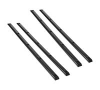 HEMOTON 4pcs Black Plastic Skateboard Rail Guards with Enhanced Grip and Shock Absorption Stable Ribs Bones Board Rails for Skateboards for Deck Protection