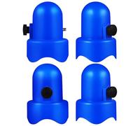 HEMOTON 4pcs Blue Abs Trampoline Pole Caps with Screw Thumb Bolts for 1.5 Inch Diameter Poles, Sturdy Safety Net Fixing Covers, Universal Trampoline Enclosure Accessories