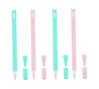 HEMOTON 4pcs Cat Silicone Pencil Caps Compatible Pencil Gen Fun Accessories and and Silica Gel Case for Enhanced Writing